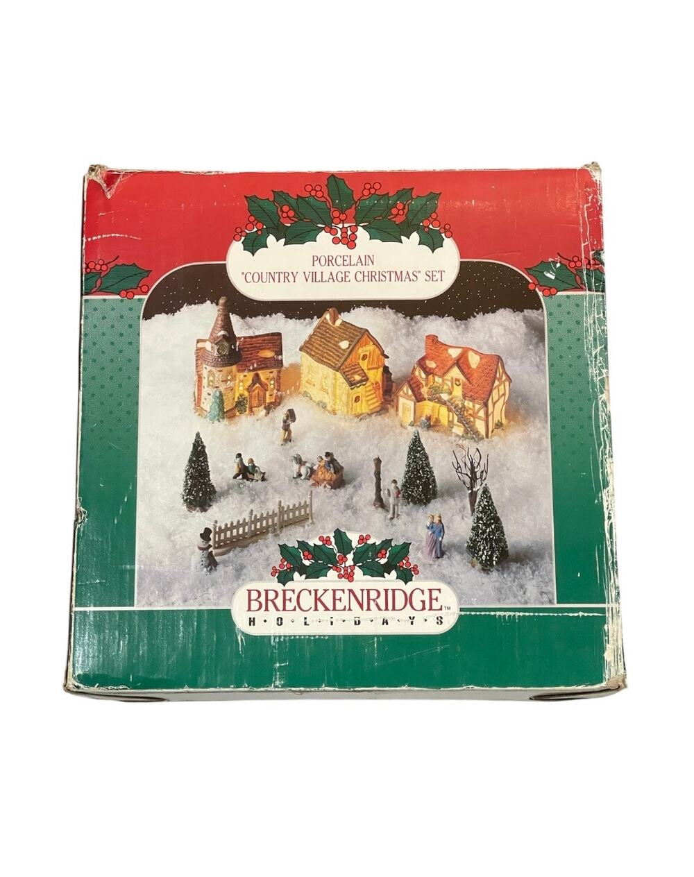 9-Piece Porcelain Country Village Christmas Breckenridge Holidays